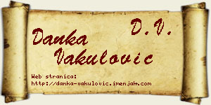 Danka Vakulović vizit kartica